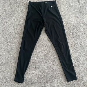 Nike Black Leggings Jogger Streamlined Stretchy Design